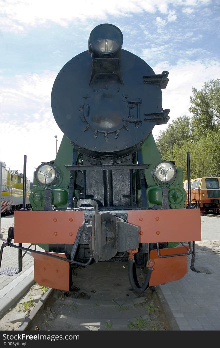 Steam locomotive in museum