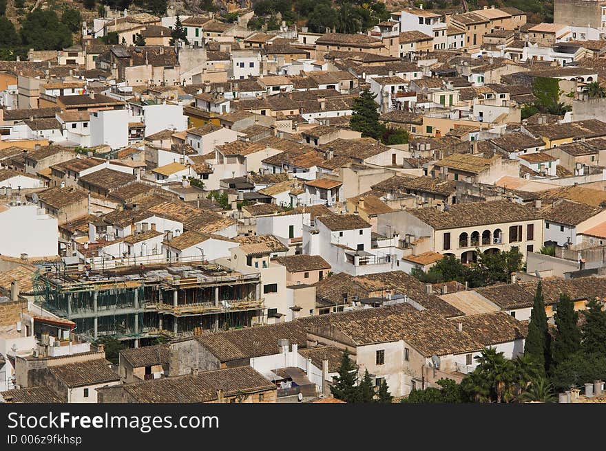 View of town streched out below. View of town streched out below