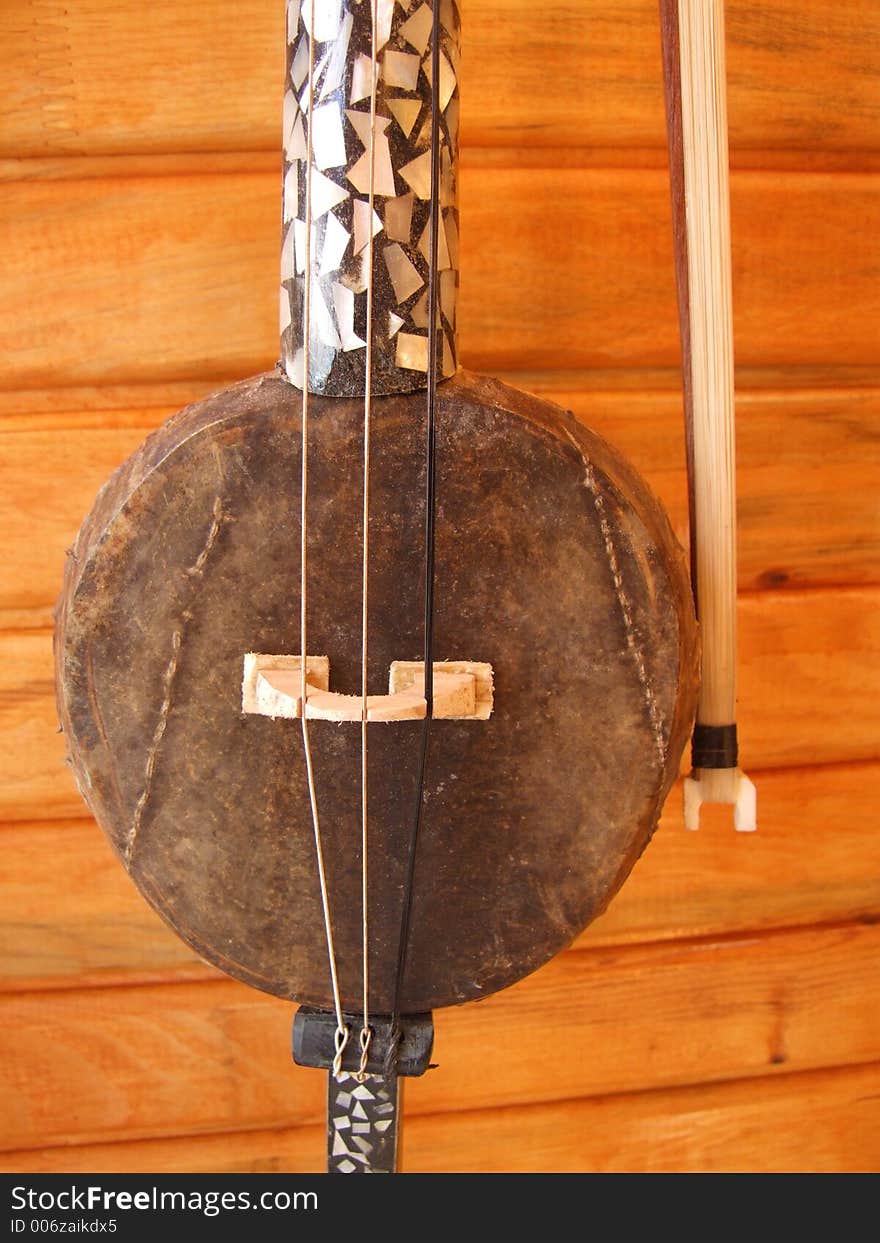 a handmade traditional stringed instrument