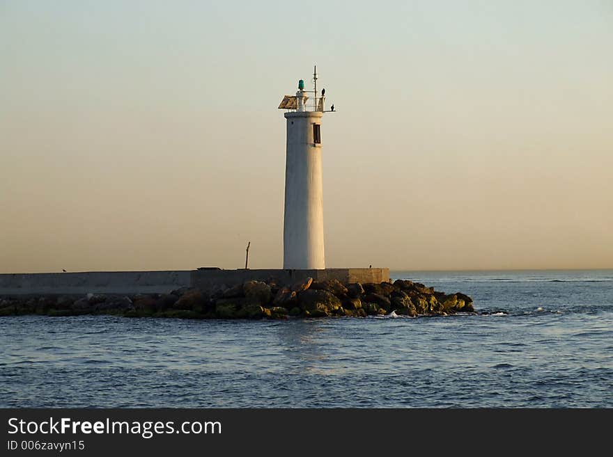 a beautiful view of a lighthouse in Istanbul. a beautiful view of a lighthouse in Istanbul