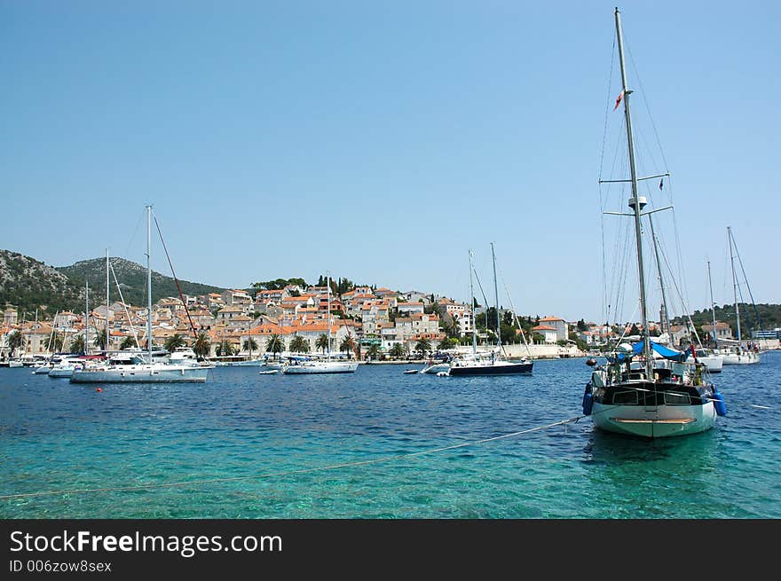 Marine at island Hvar. Marine at island Hvar