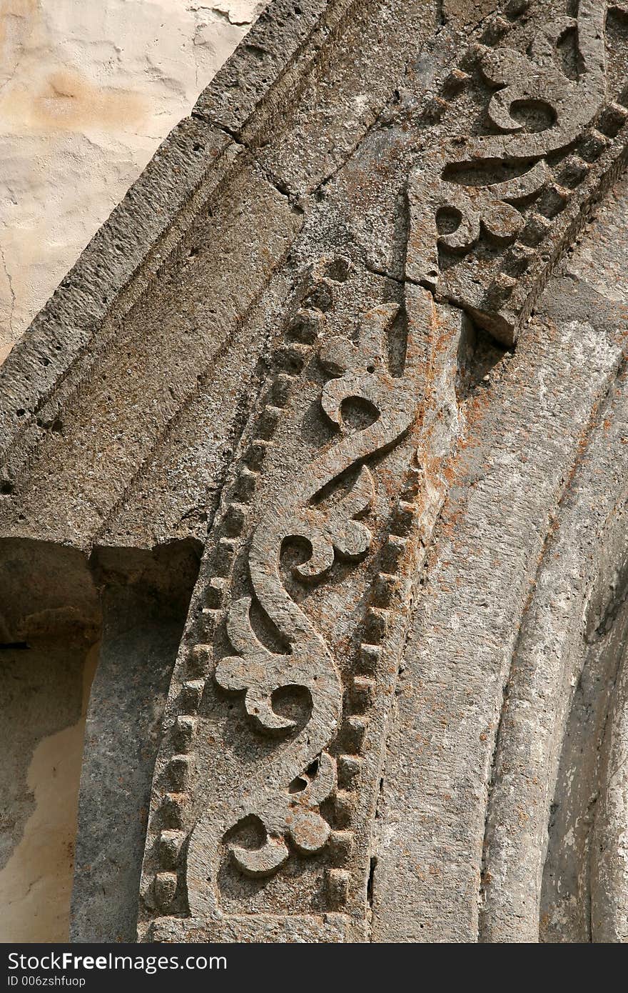 Church stone carving