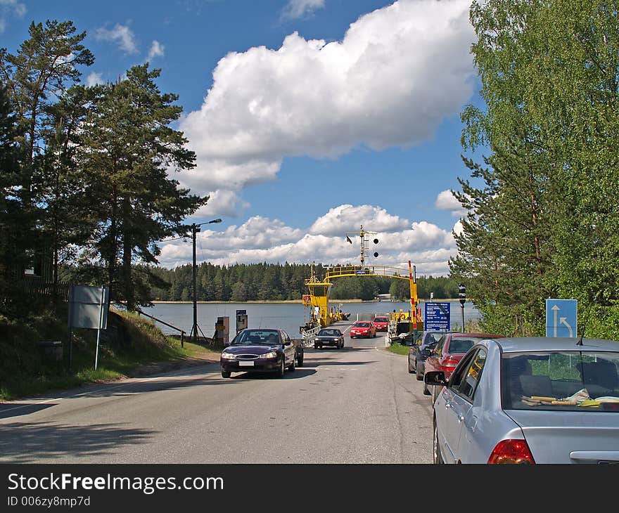 Cars Coming From A Ferry