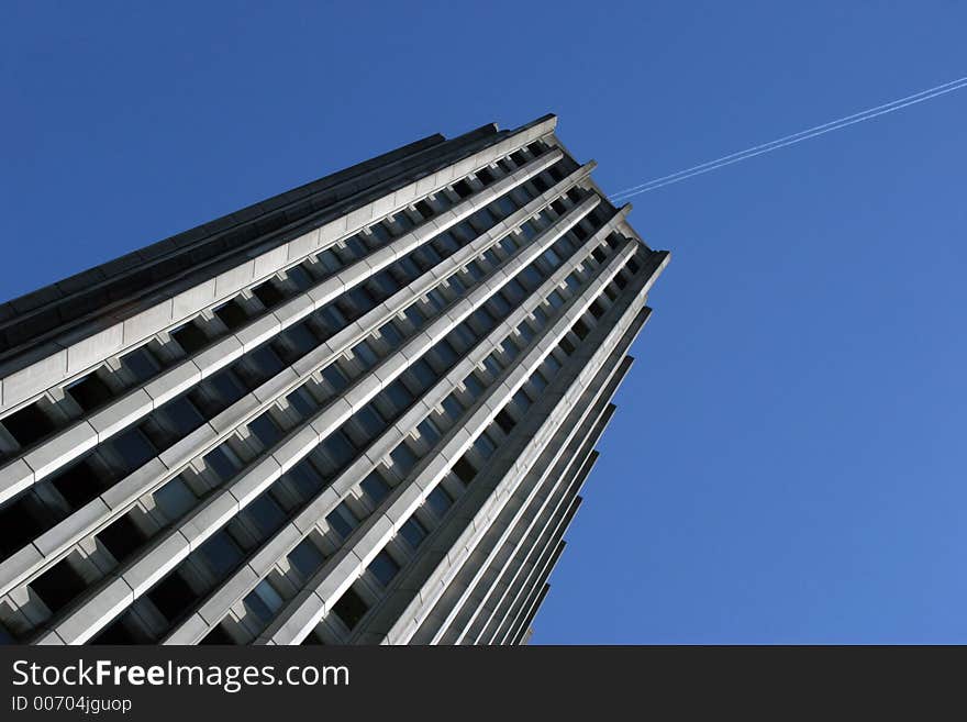 Elevated view of tower blocks London. Elevated view of tower blocks London.