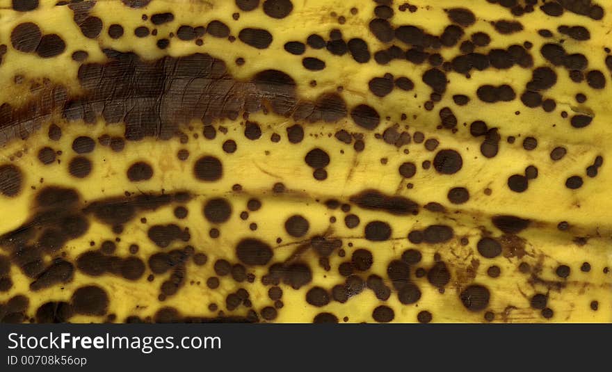 Close-up of the texture of an overripe banana. Close-up of the texture of an overripe banana