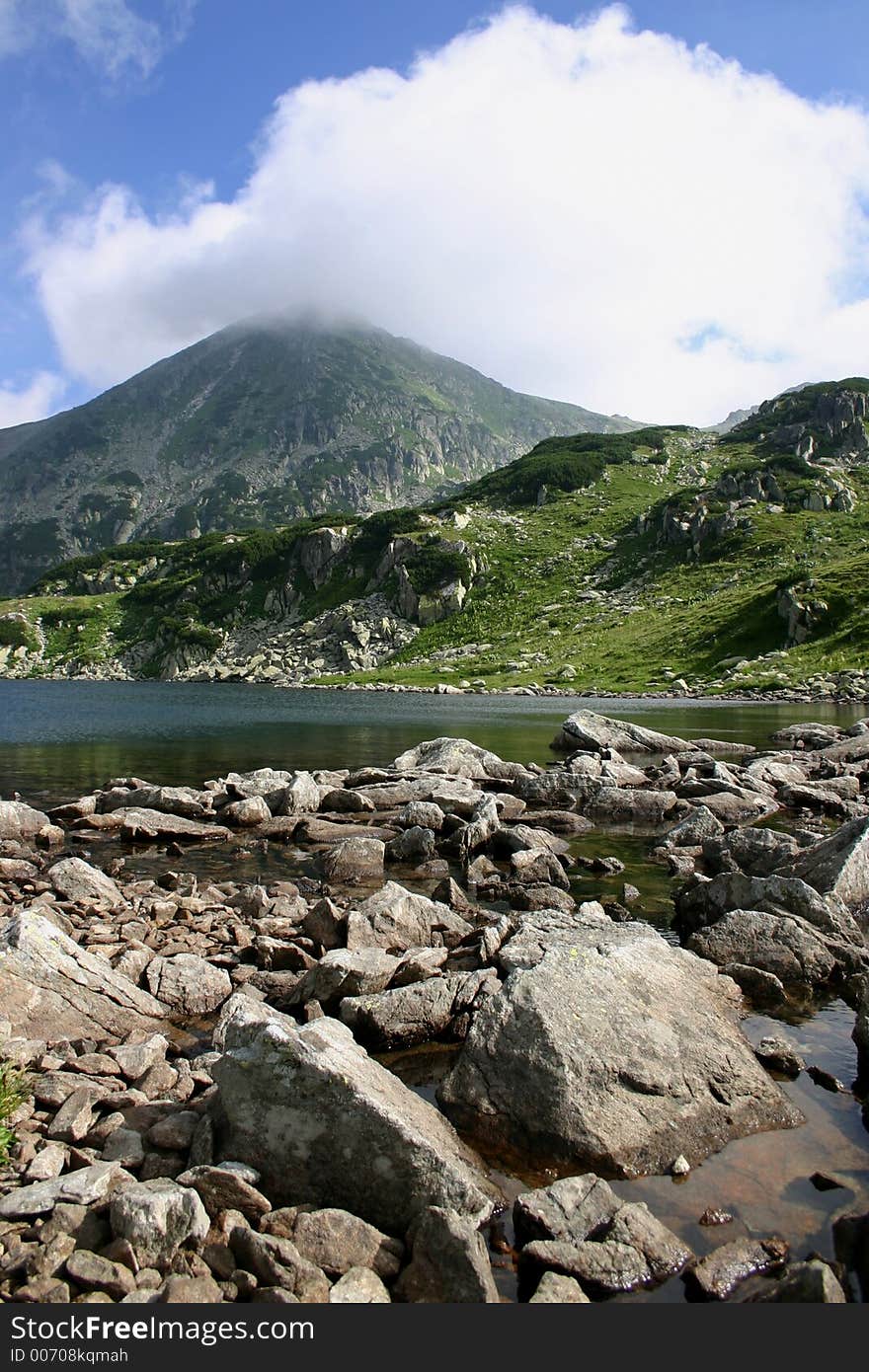 Cloud cover of a peak from Retezat Mountains - Romania