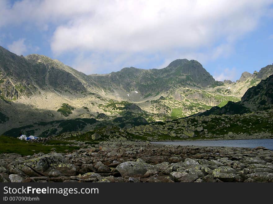 High peaks in the sun from Retezat Mountains - Romania