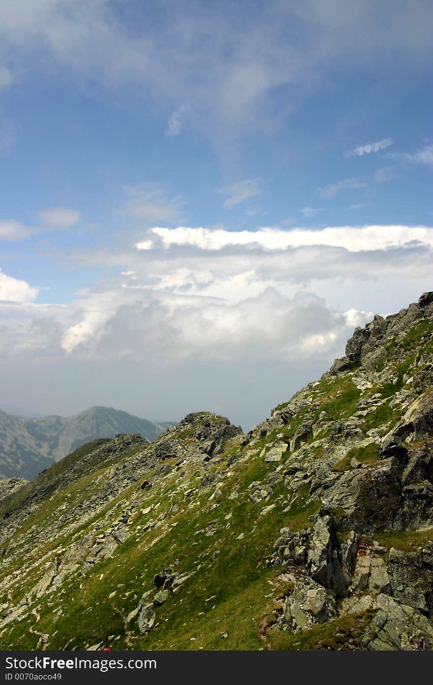 Peak line of Retezat mountains - Romania