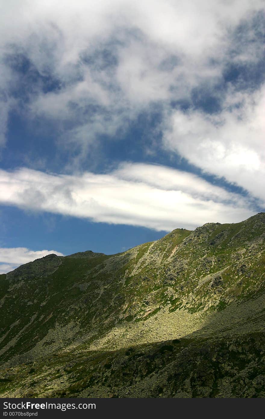 Sky border line in Retezat mountains - Romania