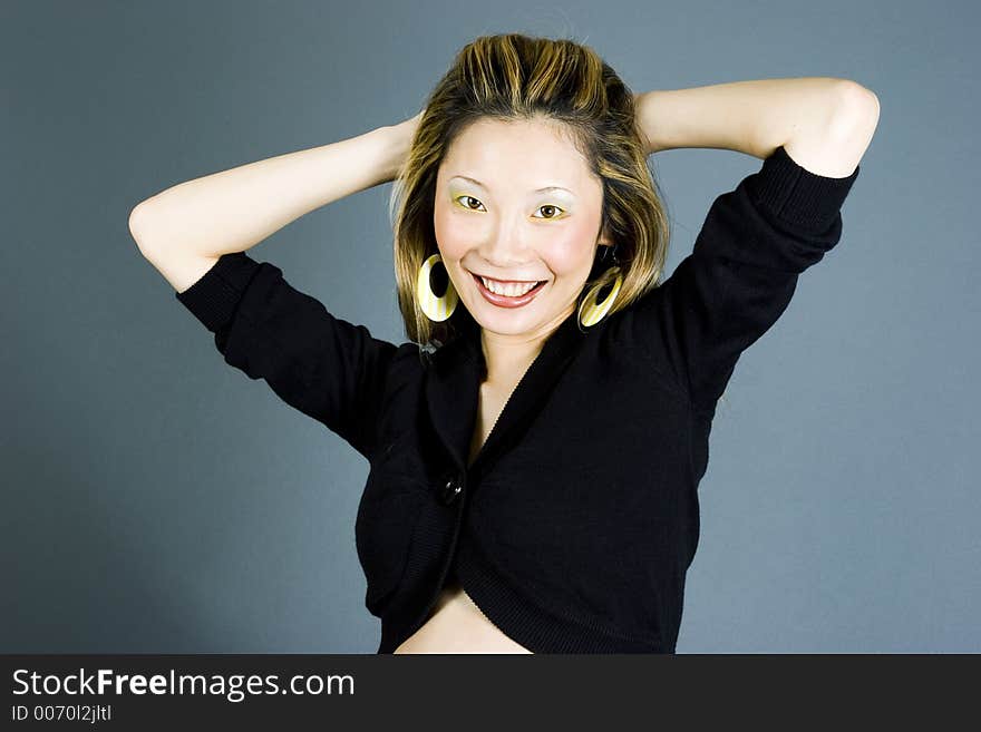 Attractive young Japanese Woman smiling