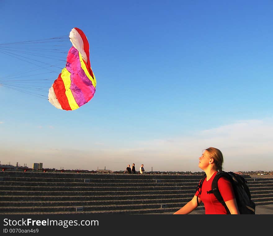 Girl and airy for street