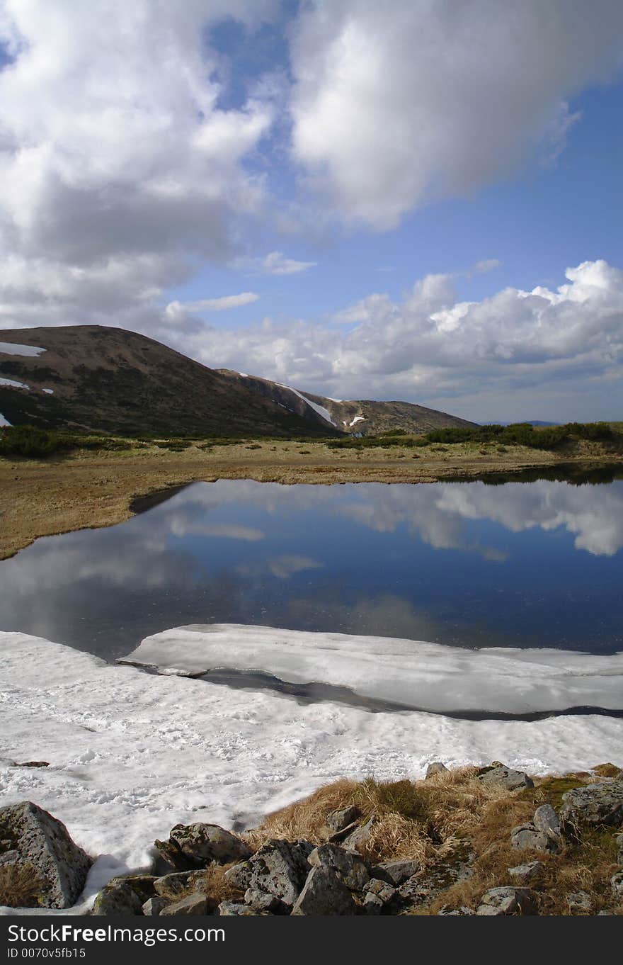 Mountain's lake in Carpaty. Mountain's lake in Carpaty