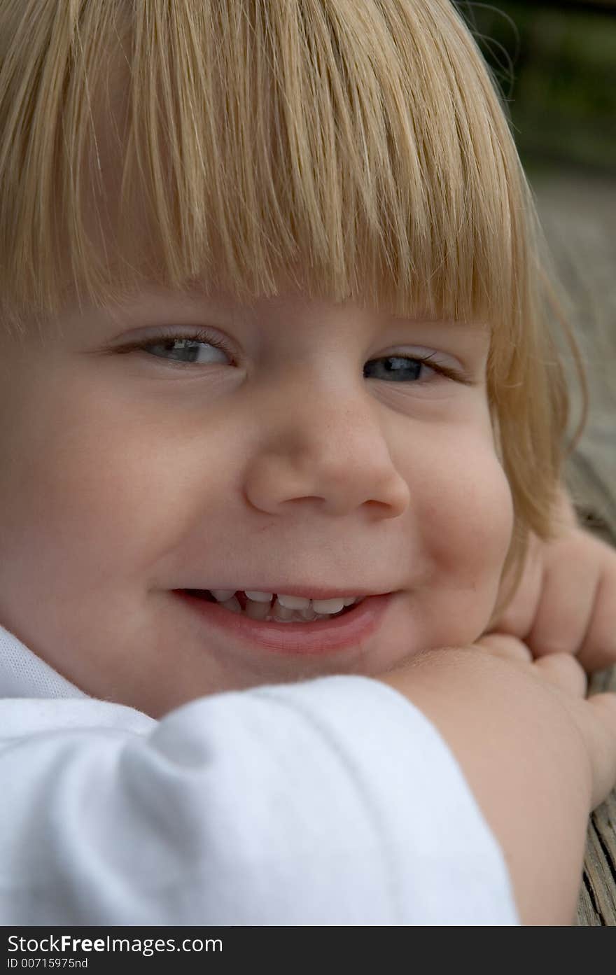 A cute little girl with a big smile