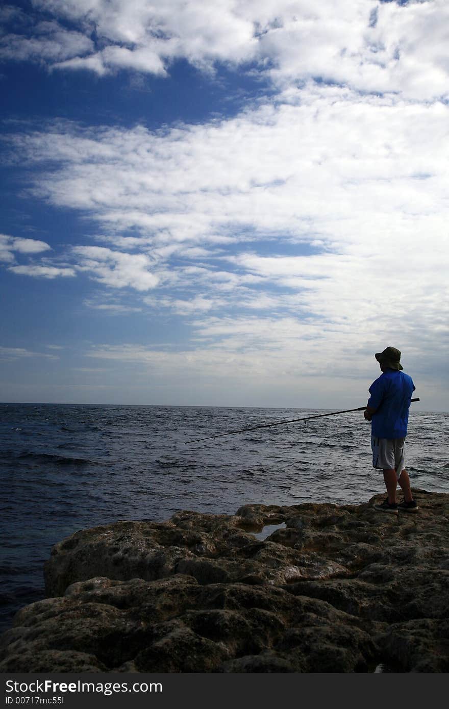 Patient Fisherman with the Rod. Patient Fisherman with the Rod