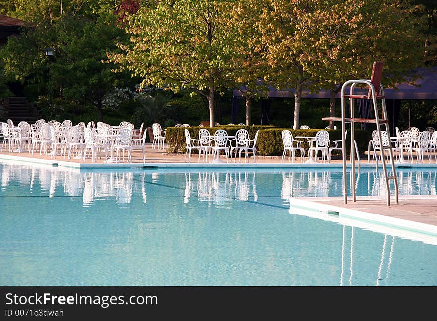 Life Guard Stand by Pool