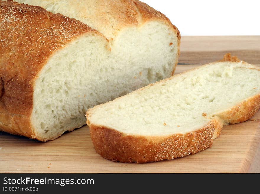 Bread on cutting board