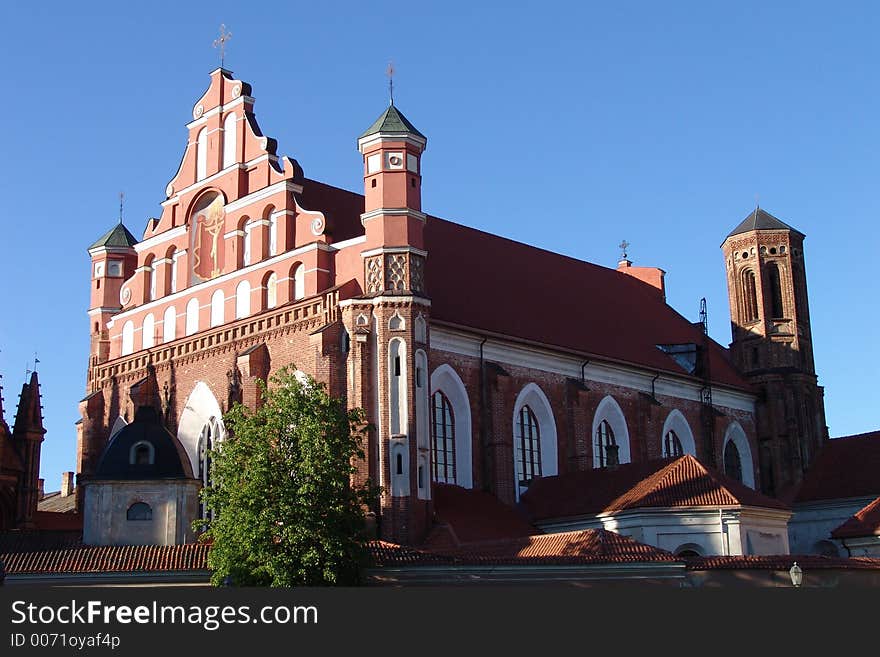 Red old church