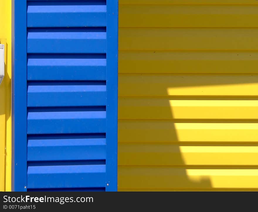 Blue and yellow decorative covering