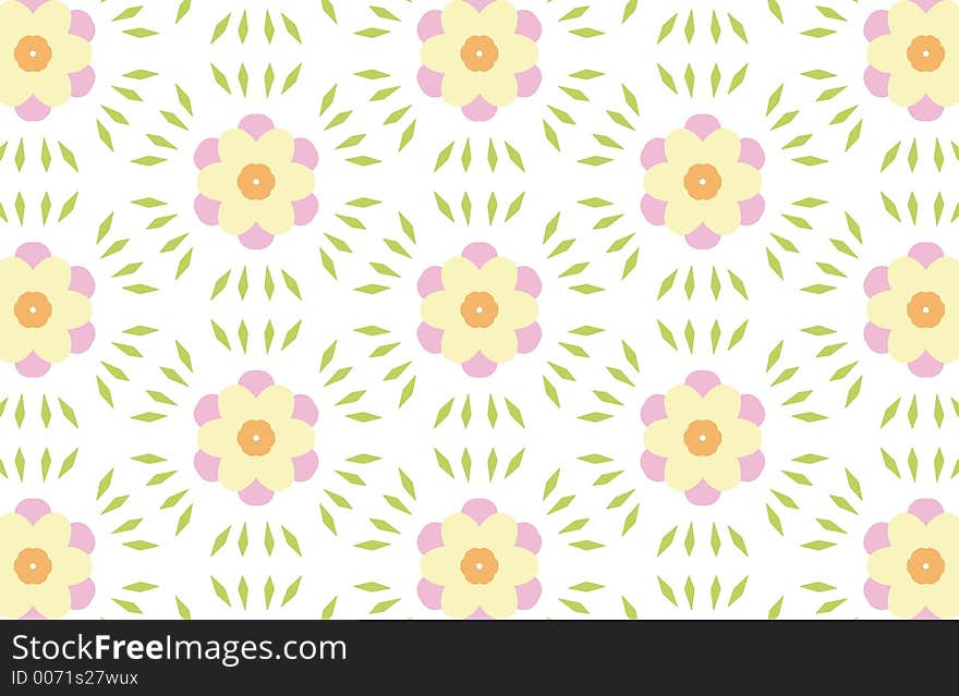 Repeated pattern - spring flower background - additional ai and eps format available on request