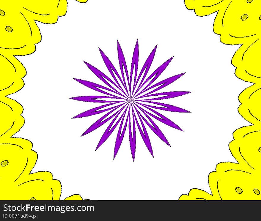 Bright yellow and purple make this a perfect Easter Kaleidescope