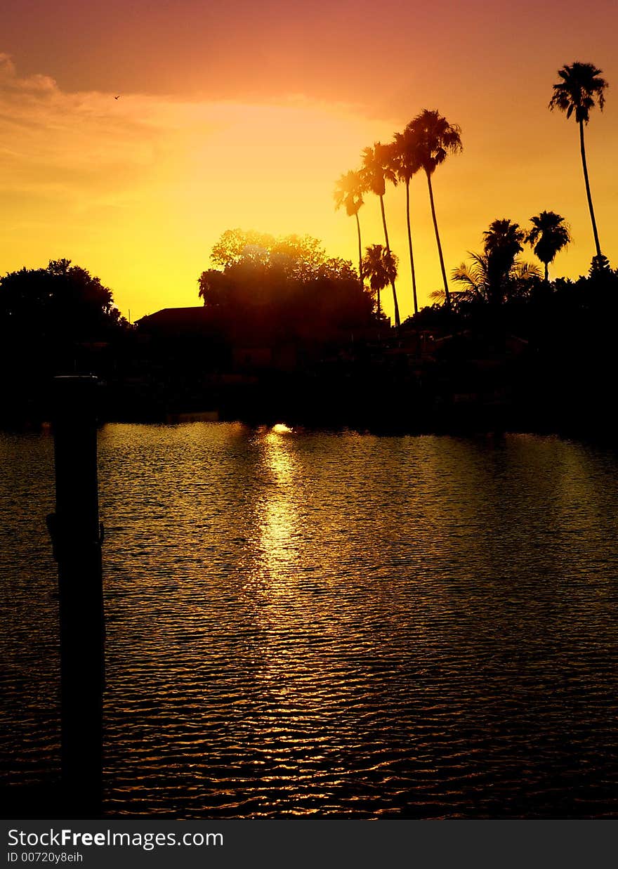 Intercostal Waterway At Sunset