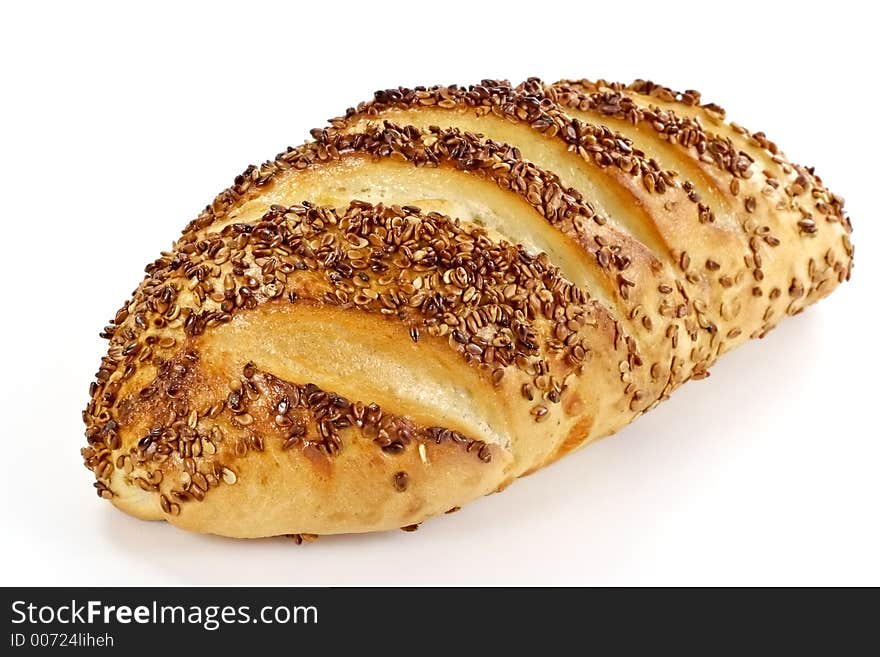 Fresh roll baked with cheese and seeds