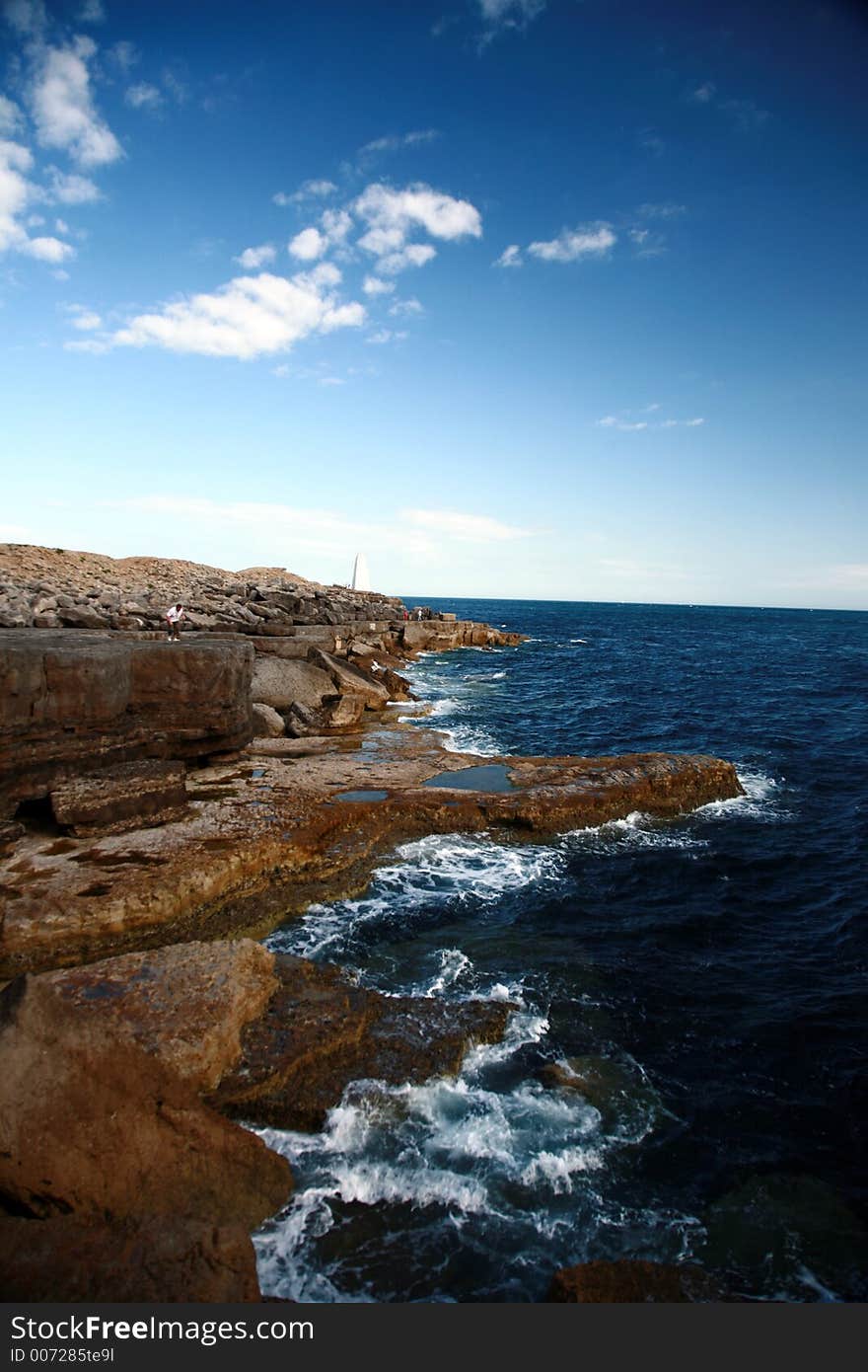 Seashore and Dramatic Blue Sky. Seashore and Dramatic Blue Sky