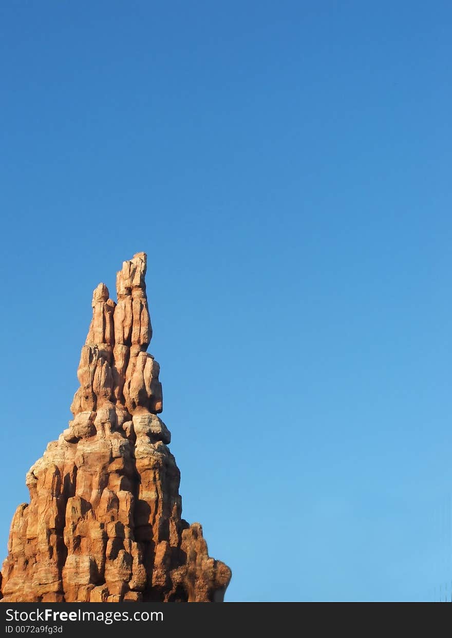 Unusual Rock Formation in Desert, Vertical. Unusual Rock Formation in Desert, Vertical