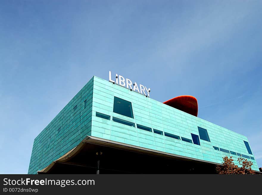 This is an image of a modern library. This is an image of a modern library