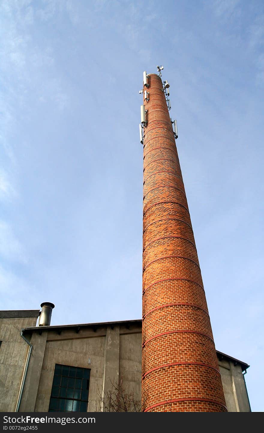 Chimney with and blue sky