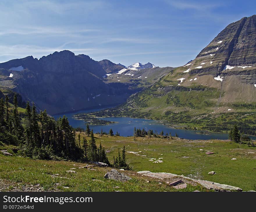 Hidden Lake looking toward Sperry Glacier