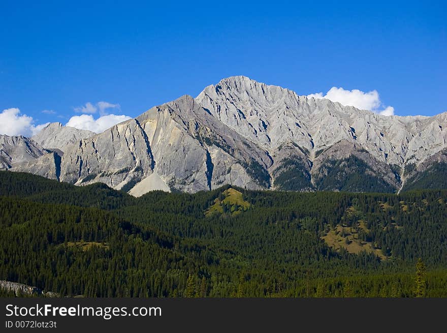 The mountains of the Canadian Rockies. The mountains of the Canadian Rockies