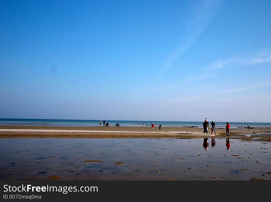 At the beach a sunny summer day
(danish east coast)