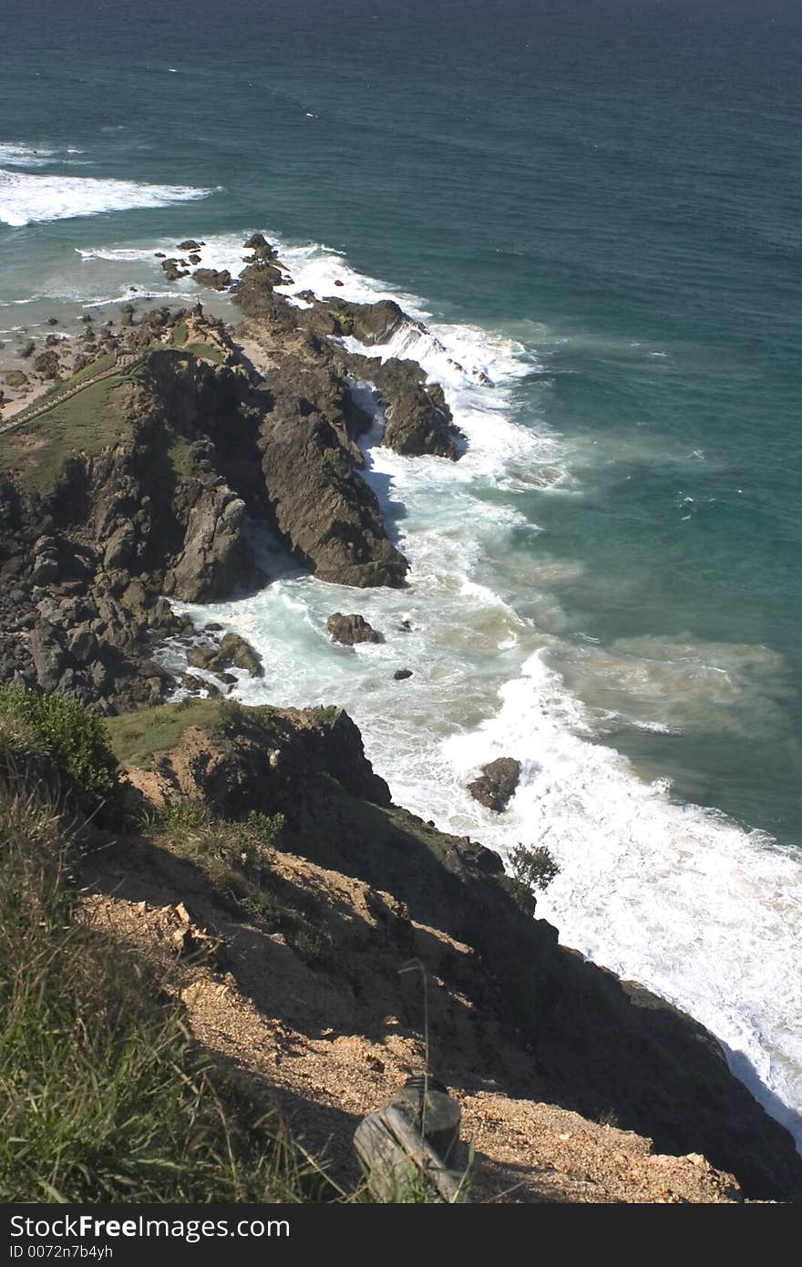 Rugged Australian coastline, Byron Bay