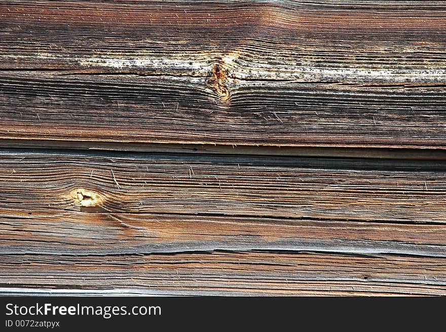 Old pine planks of wood country house