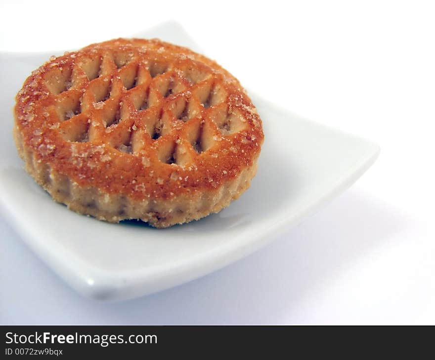 Biscuits on white plate