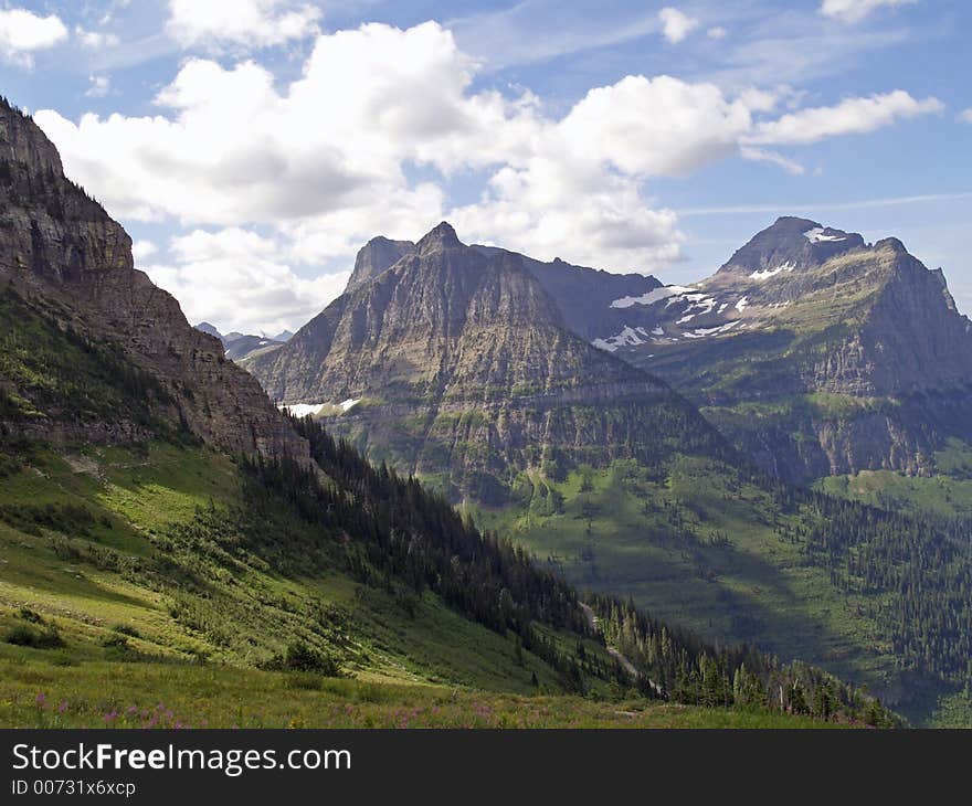 This image of the two mountains was taken on a recent hike in Glacier National Park. This image of the two mountains was taken on a recent hike in Glacier National Park.