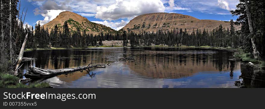 bald mountain and reeds peak in the uinta mountains of utah. bald mountain and reeds peak in the uinta mountains of utah