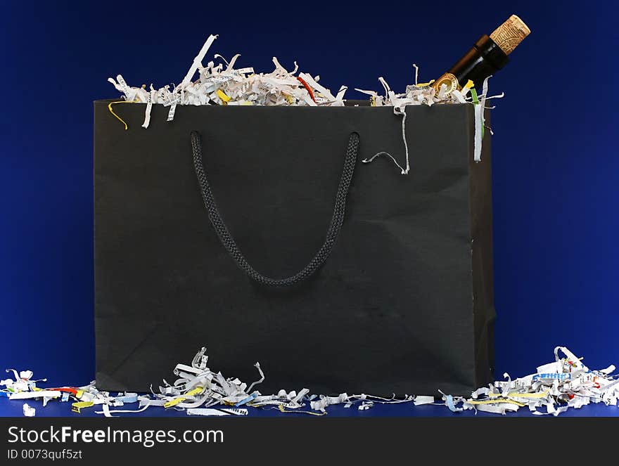 Isolated wine in bag