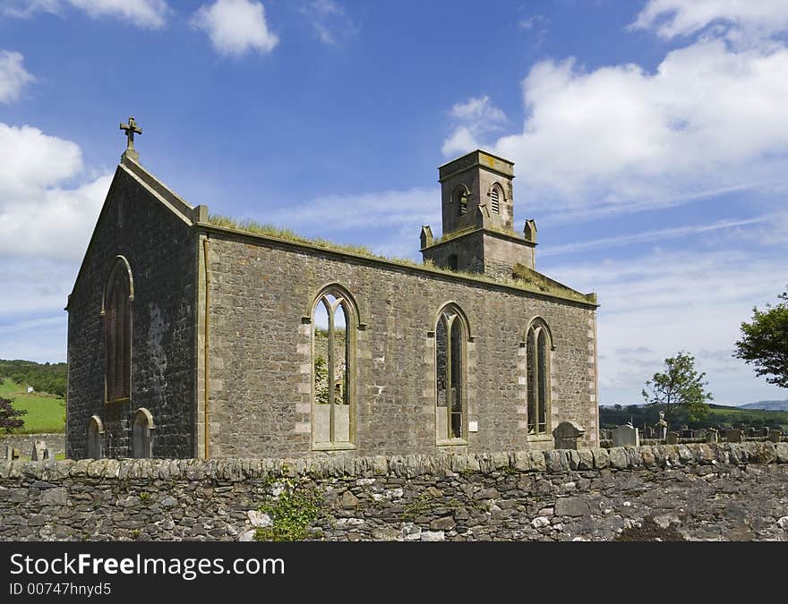 The ruins of St Colmac Church, Bute, Scotland