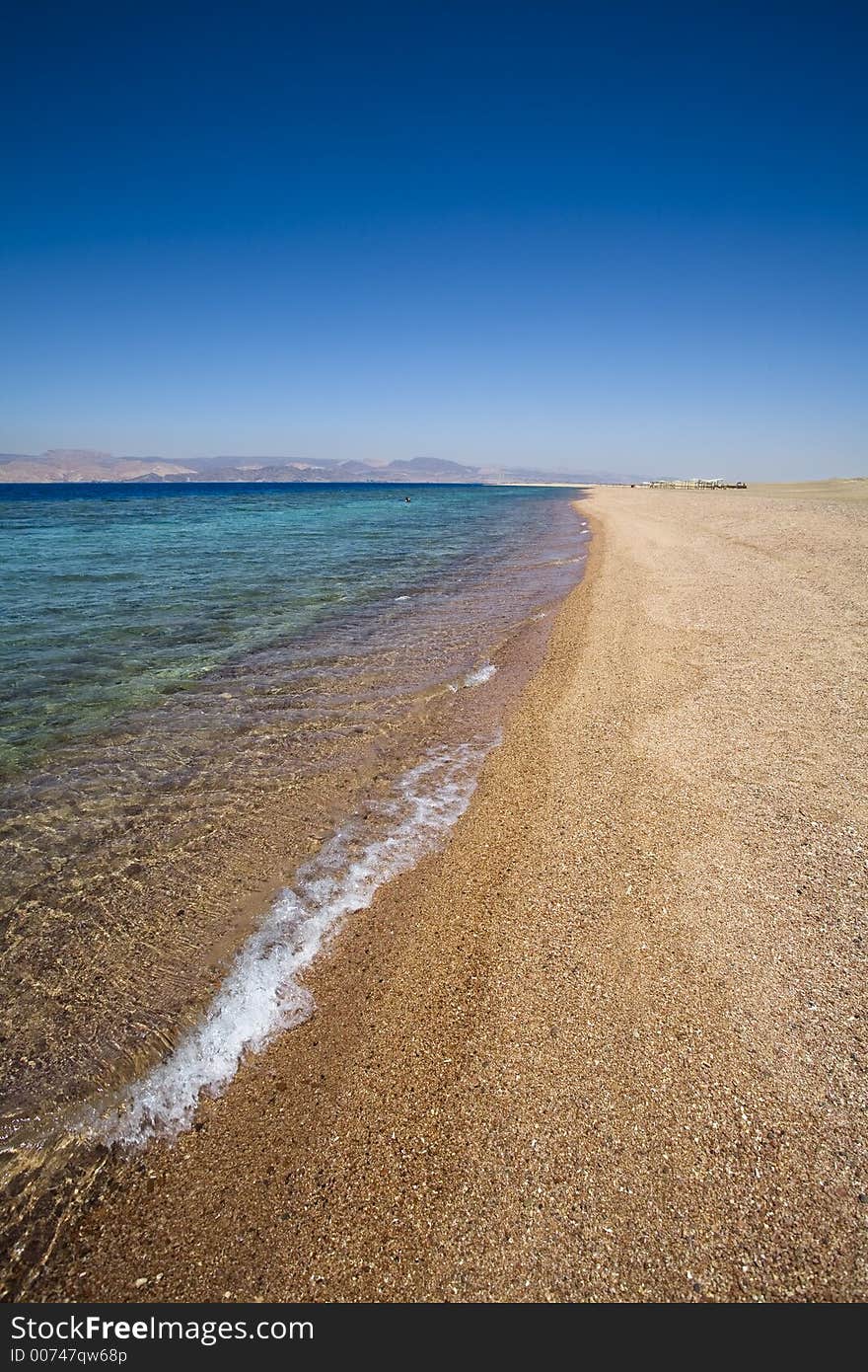 Empty beach in a sunny day. Empty beach in a sunny day