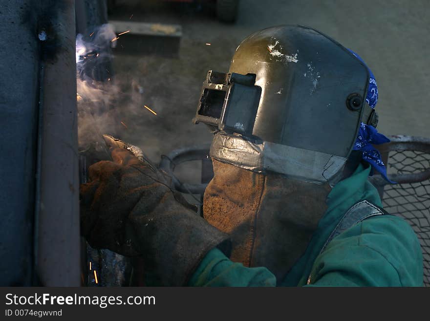 Welder working. Welder working