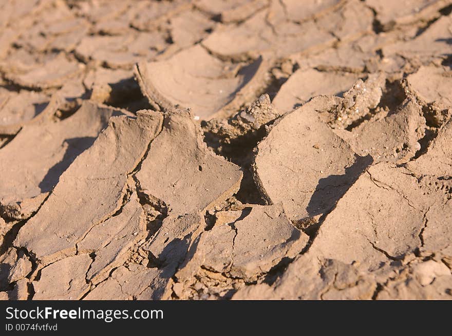 Dried mud