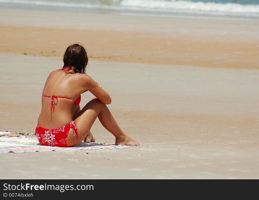 Women at the beach. Women at the beach