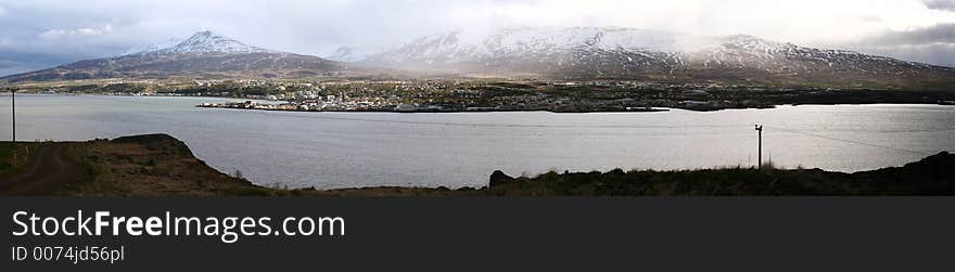 Panorama View of Akureyri (IS). Panorama View of Akureyri (IS)