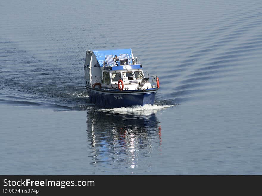 Cutter in river