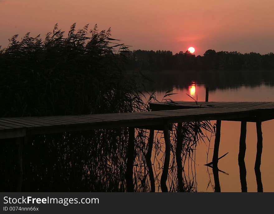 Evening lake