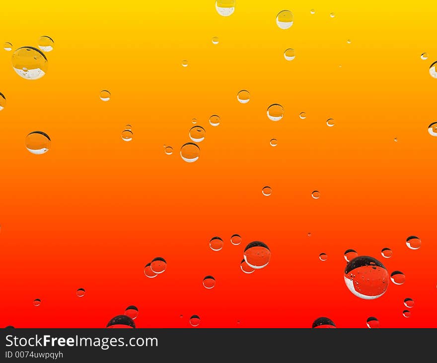 3d rendering of some waterdrops. 3d rendering of some waterdrops