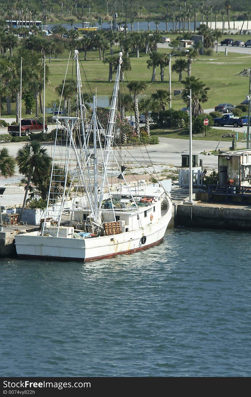 Fishing boat in port