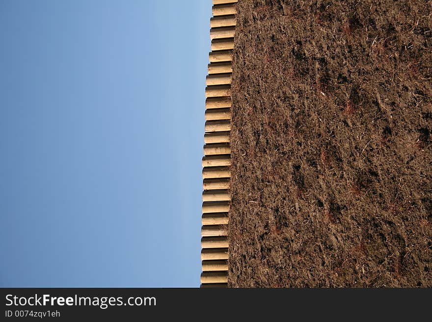 Wooden fence and room for text